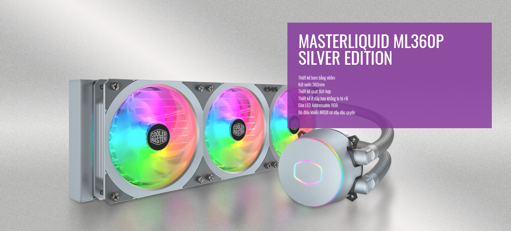 Giới thiệu Tản nhiệt nước CPU Cooler Master MasterLiQuid ML360PSilver Edition